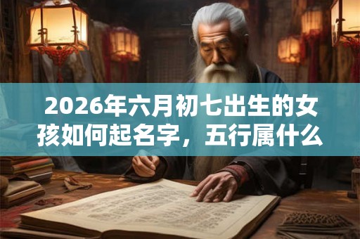 2026年六月初七出生的女孩如何起名字，五行属什么