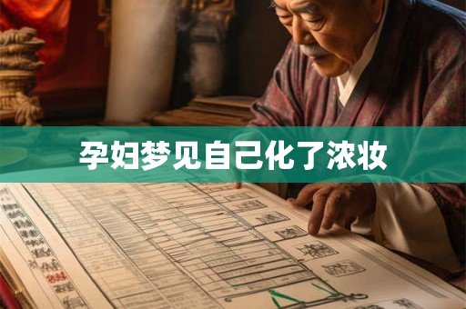 孕妇梦见自己化了浓妆