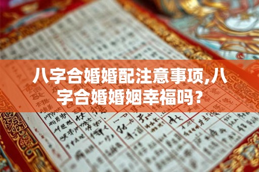 八字合婚婚配注意事项,八字合婚婚姻幸福吗? 八字合婚婚配注意事项,八字合婚婚姻幸福吗?