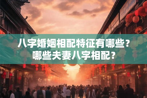 八字婚姻相配特征有哪些？哪些夫妻八字相配？