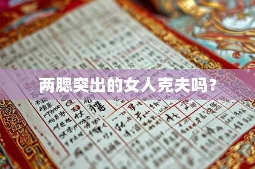 两腮突出的女人克夫吗？