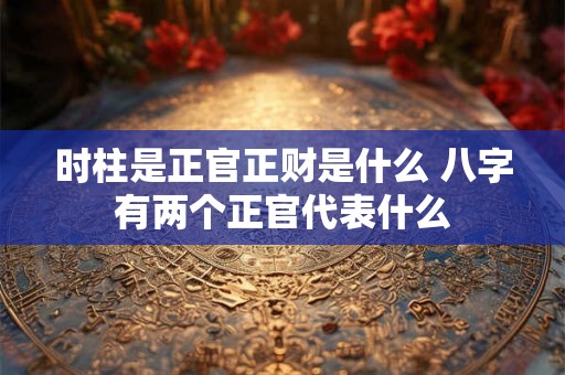 时柱是正官正财是什么 八字有两个正官代表什么