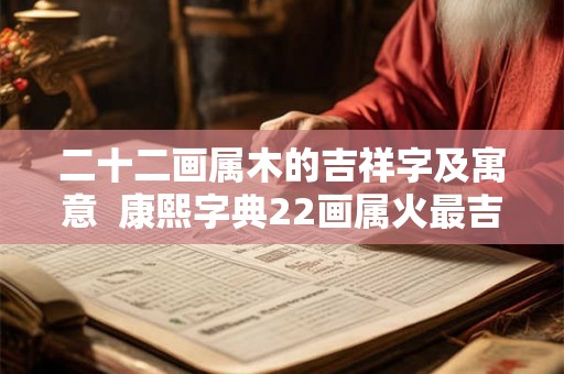 二十二画属木的吉祥字及寓意  康熙字典22画属火最吉祥的字
