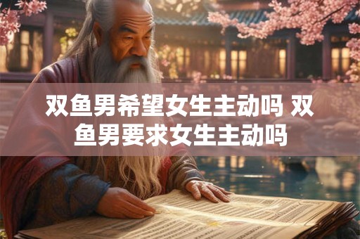 双鱼男希望女生主动吗 双鱼男要求女生主动吗