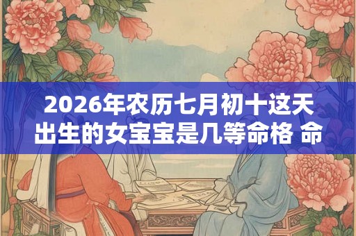 2026年农历七月初十这天出生的女宝宝是几等命格 命理详解 2026年农历七月初十这天出生的女宝宝是几等命格 命理详解