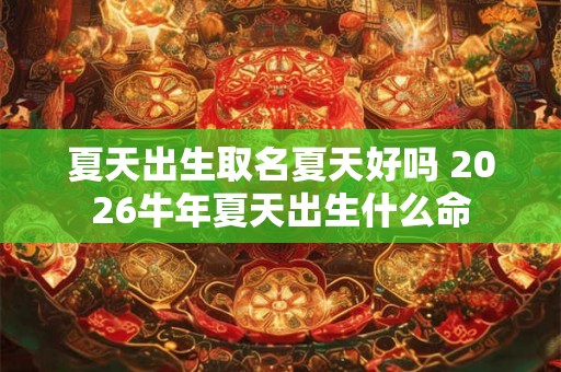 夏天出生取名夏天好吗 2026牛年夏天出生什么命