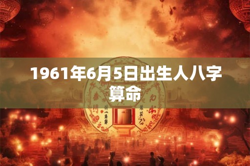 1961年6月5日出生人八字算命 1961年6月5日出生人八字算命