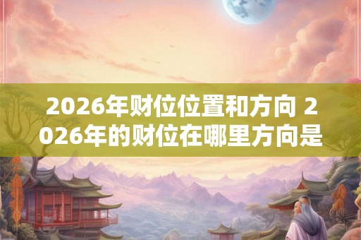 2026年财位位置和方向 2026年的财位在哪里方向是什么
