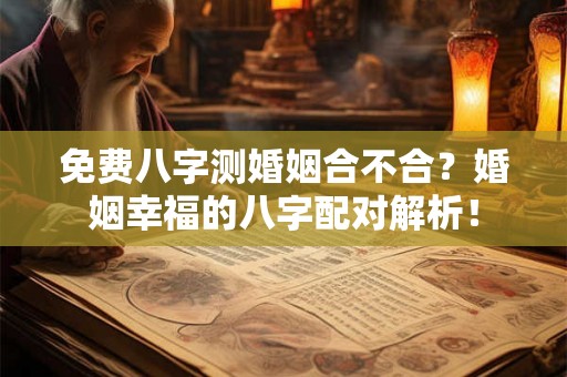 免费八字测婚姻合不合？婚姻幸福的八字配对解析！