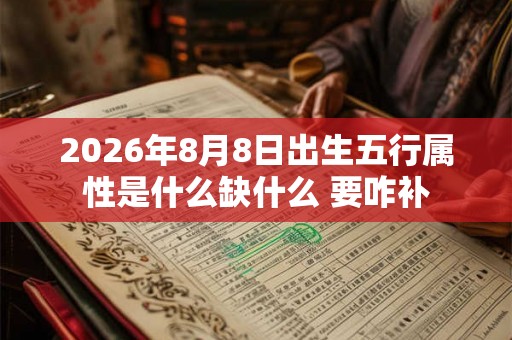 2026年8月8日出生五行属性是什么缺什么 要咋补