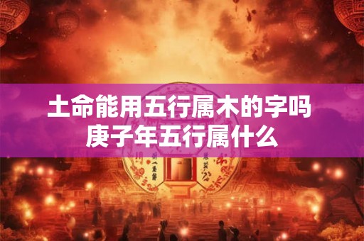 土命能用五行属木的字吗 庚子年五行属什么 土命能用五行属木的字吗 庚子年五行属什么