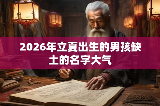 2026年立夏出生的男孩缺土的名字大气