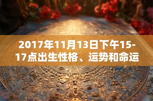 2017年11月13日下午15-17点出生性格、运势和命运