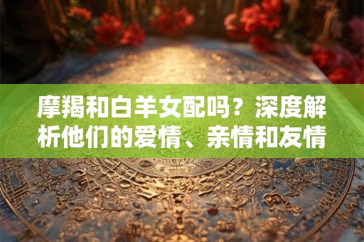 摩羯和白羊女配吗？深度解析他们的爱情、亲情和友情关系