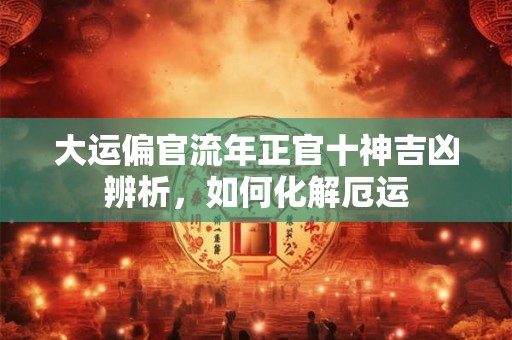 大运偏官流年正官十神吉凶辨析,如何化解厄运 大运偏官流年正官十神吉凶辨析,如何化解厄运