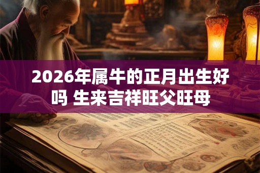 2026年属牛的正月出生好吗 生来吉祥旺父旺母