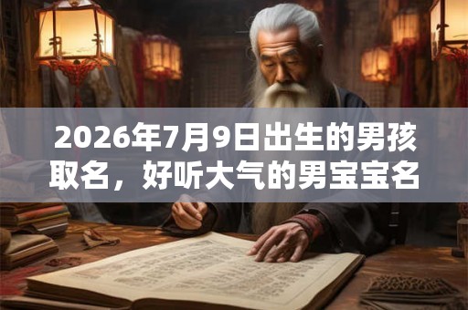 2026年7月9日出生的男孩取名，好听大气的男宝宝名字