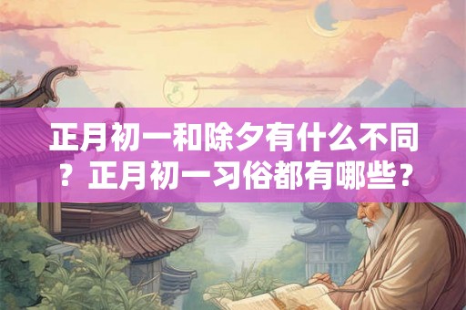 正月初一和除夕有什么不同?正月初一习俗都有哪些? 正月初一和除夕有什么不同?正月初一习俗都有哪些?
