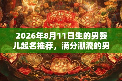 2026年8月11日生的男婴儿起名推荐，满分潮流的男宝宝名字