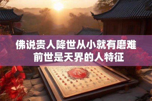 佛说贵人降世从小就有磨难  前世是天界的人特征