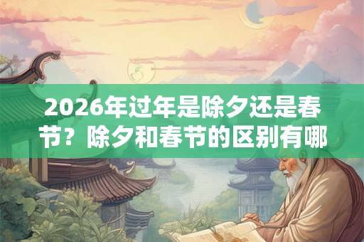 2026年过年是除夕还是春节？除夕和春节的区别有哪些？