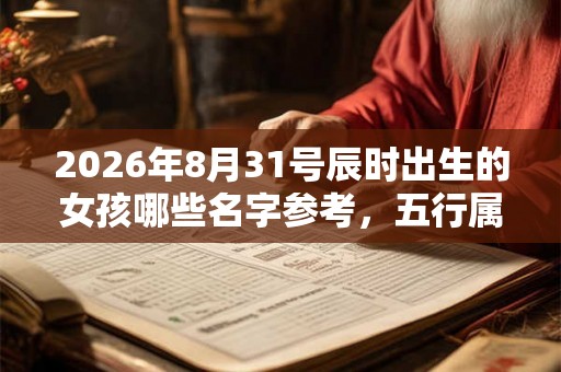 2026年8月31号辰时出生的女孩哪些名字参考，五行属什么