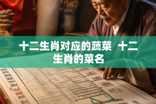 十二生肖对应的蔬菜  十二生肖的菜名