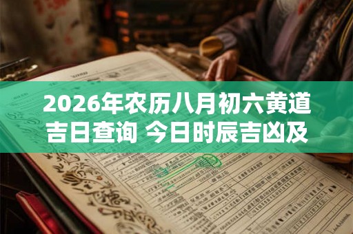 2026年农历八月初六黄道吉日查询 今日时辰吉凶及宜忌