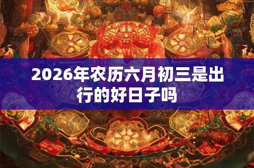 2026年农历六月初三是出行的好日子吗