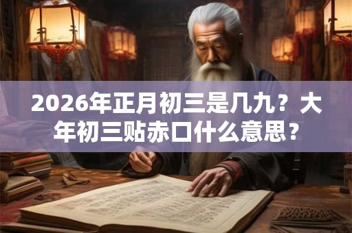 2026年正月初三是几九？大年初三贴赤口什么意思？