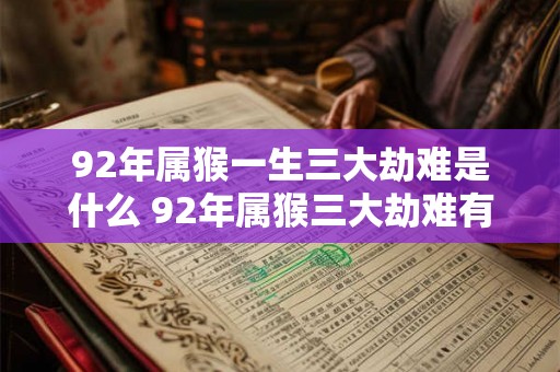 92年属猴一生三大劫难是什么 92年属猴三大劫难有哪些