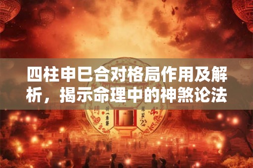 四柱申巳合对格局作用及解析，揭示命理中的神煞论法