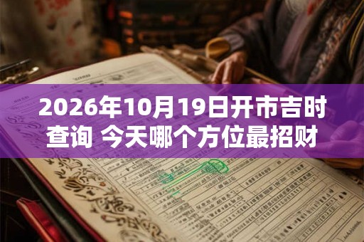 2026年10月19日开市吉时查询 今天哪个方位最招财