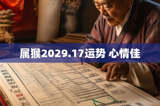 属猴2029.17运势 心情佳