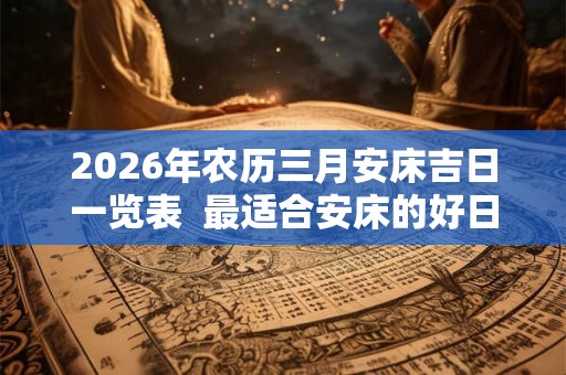 2026年农历三月安床吉日一览表 最适合安床的好日子 2026年农历三月安床吉日一览表 最适合安床的好日子