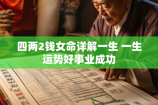 四两2钱女命详解一生 一生运势好事业成功