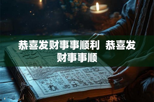 恭喜发财事事顺利  恭喜发财事事顺
