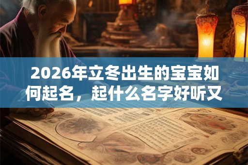 2026年立冬出生的宝宝如何起名，起什么名字好听又吉利？