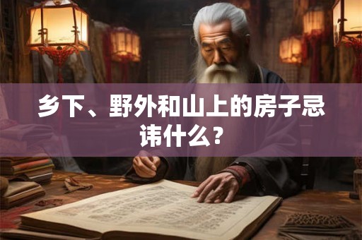 乡下、野外和山上的房子忌讳什么？