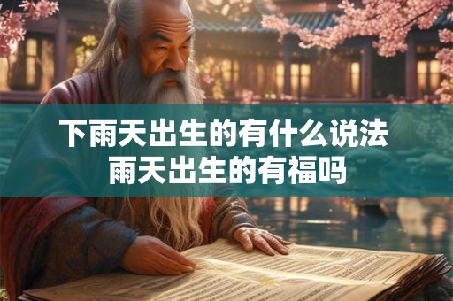 下雨天出生的有什么说法 雨天出生的有福吗