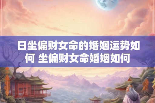 日坐偏财女命的婚姻运势如何 坐偏财女命婚姻如何 日坐偏财女命的婚姻运势如何 坐偏财女命婚姻如何