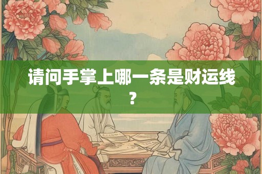 请问手掌上哪一条是财运线? 请问手掌上哪一条是财运线?