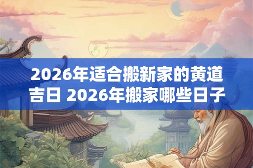 2026年适合搬新家的黄道吉日 2026年搬家哪些日子好