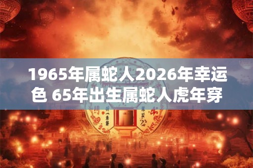 1965年属蛇人2026年幸运色 65年出生属蛇人虎年穿什么颜色衣服好