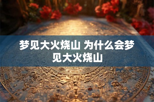 梦见大火烧山 为什么会梦见大火烧山 梦见大火烧山 为什么会梦见大火烧山
