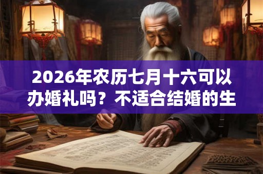 2026年农历七月十六可以办婚礼吗？不适合结婚的生肖？