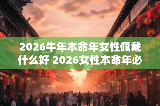 2026牛年本命年女性佩戴什么好 2026女性本命年必备佩饰