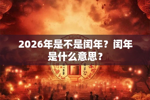 2026年是不是闰年?闰年是什么意思? 2026年是不是闰年?闰年是什么意思?