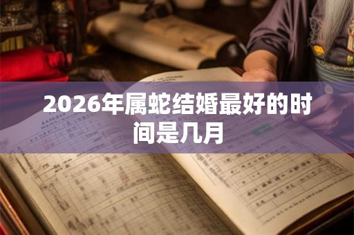 2026年属蛇结婚最好的时间是几月