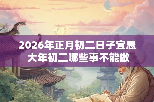 2026年正月初二日子宜忌 大年初二哪些事不能做